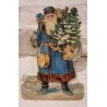 Antique scrap, Santa, h: 22 cm.