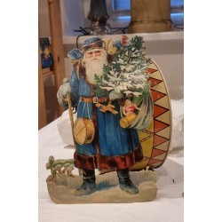 Antique scrap, Santa, h: 22 cm.