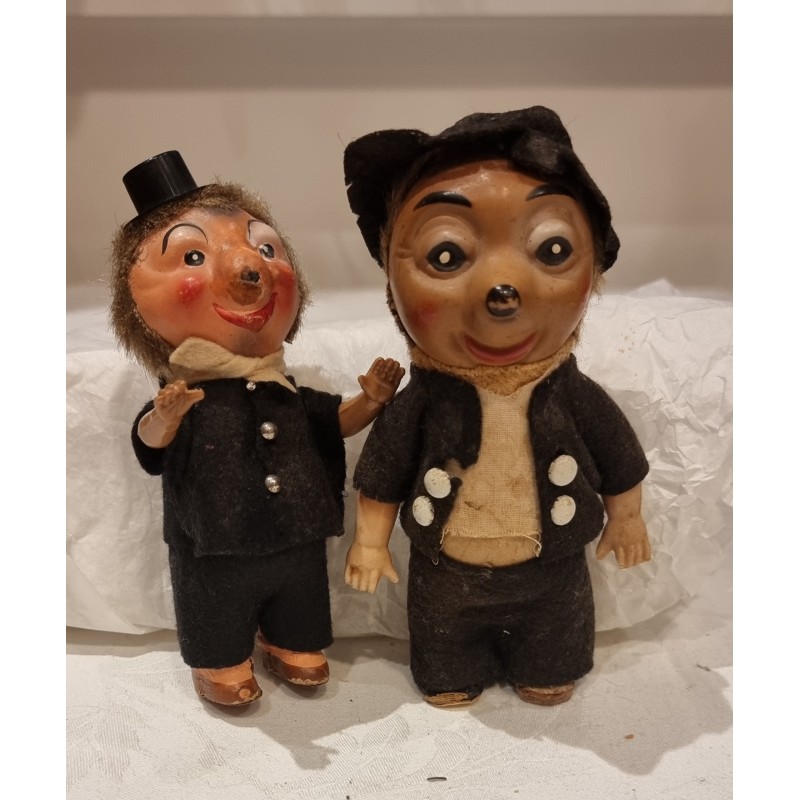 2 old Mecki figures, h: 13 - 14 cm (2x).