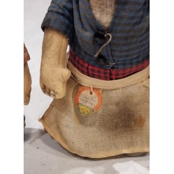Old Steiff figures, Mecki and Micki, h: 18 cm. (2x)