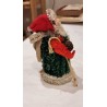 Gammel julemand med sæk/chenille, h: 15 cm.