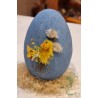 Antique cardboard easter egg with decoration, h: 11,5 cm.