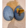 Antique cardboard easter egg with decoration, h: 11,5 cm.