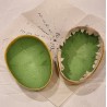 Old cardboard Easter egg + snowdrop letter, h: 12 cm (egg).