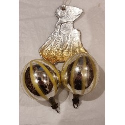 Antique ornaments, Faden glass from Lauscha, h: 5 cm.