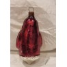 Old glass ornament, Santa, h: 7 cm.