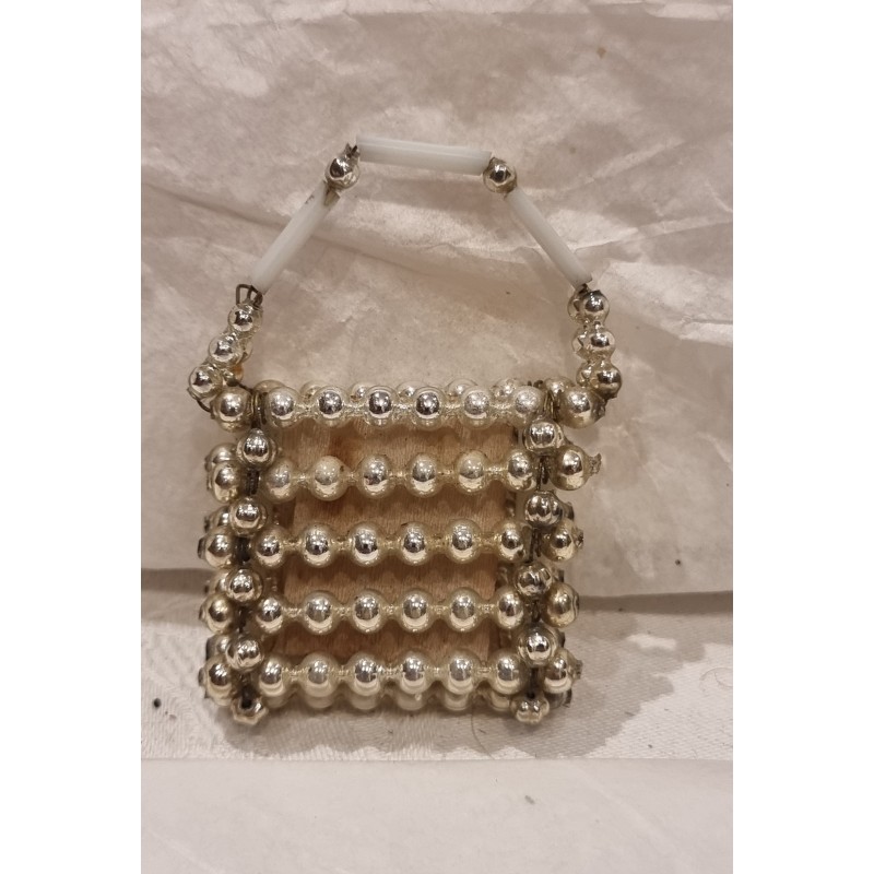 Antique glass ornament, Lauscha, bag, h: 7 cm.