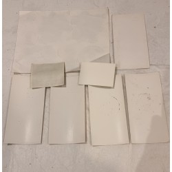 8 gamle reklame mærker, 15 x 19 cm (den største)