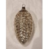 Antique glass ornament, pine cone, h: 9 cm.