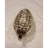 Antique glass ornament, pine cone, h: 9 cm.