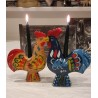 Old Dalar rooster with candleholder and candle, h: 17 cm.
