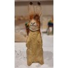 Antique Easter bunny, papier-mache, candycontainer, with basket/egg, h: 23 cm.