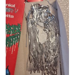 Old parcel orig. heavy silver tinsel.