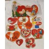 12 old Valentines card, h: 13,5 cm (the highest).