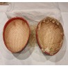 Antique cardboard Easter egg, bird-song, h: 16 cm.