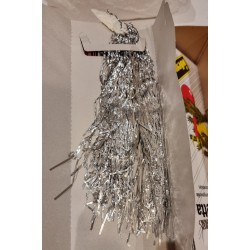 Old parcel orig. heavy silver tinsel.