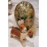 Antique cardboard Easter egg, spring , h: 14,5 cm.