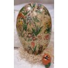 Antique cardboard Easter egg, spring , h: 14,5 cm.