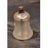 Old glass ornaments, silver bells with decoration, h: 6 cm. (b)