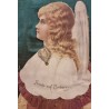 Antique Christmas ornament, angel in crepe and cotton wool, h: 35 cm.