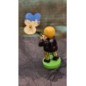 Old Wendt und Kühn figure, boy with flower, h: 6 cm. (figure).