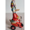 Old mechanical German glance toy, duck with propeller, h: 21 cm.