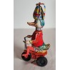 Old mechanical German glance toy, duck with propeller, h: 21 cm.