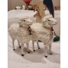 Tall sheep with white necklace and bell, h: 16 cm.
