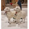 Tall sheep with white necklace and bell, h: 16 cm.