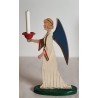 Antique angel in wood with candlelight, h: 24 cm.
