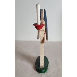 Antique angel in wood with candlelight, h: 24 cm.