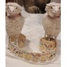 Old Easter paper ornament for cupboard, h: 4 cm, l: ? + 5 old hanger.