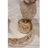 Old Easter paper ornament for cupboard, h: 4 cm, l: ? + 5 old hanger.