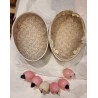 Antique cardboard Easter egg with pattern, h: 20 cm.