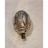 Antikt glaspynt, jugend kugle med ornamentik, h: 5,5 cm.