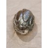 Antique glass ornaments, art nouveau ornament with decor, h: 5,5 cm.