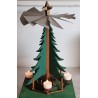 Antique Christmas pyramid with candleholders, propeller and animals, h: 45/50 cm.