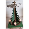 Antique Christmas pyramid with candleholders, propeller and animals, h: 45/50 cm.