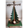 Antique Christmas pyramid with candleholders, propeller and animals, h: 45/50 cm.