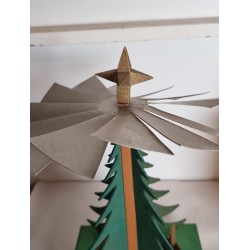 Antique Christmas pyramid with candleholders, propeller and animals, h: 45/50 cm.