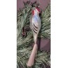 Antique glass ornament, woodpecker, l: 17 cm.