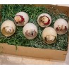 Old Easter ornament, 6 old flipping chickens, size: 4 x 5 cm. (2)