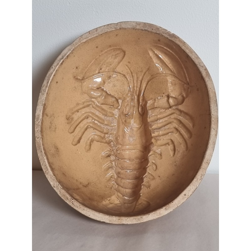 ANTIK BUDDINGFORM, HUMMER, BORNHOLM, FRA 1810 - 12. MÅL: 23x20x10,5 cm.