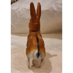 Antique Easter bunny, papier-mache, candycontainer, h: 15 cm.