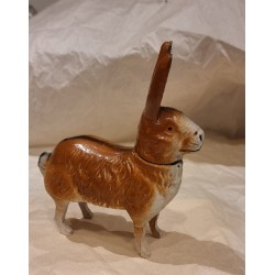 Antique Easter bunny, papier-mache, candycontainer, h: 15 cm.