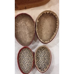 2 antikke pap påskeæg, påske sjov, h: 14,5 - 10 cm. (2stk).