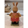 Gammel almuekunst fra Erzgebirge, hare med trillebør, h: 19 cm.