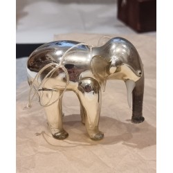 Antikt glaspynt, Lauscha, elefant, h: 9 x9  cm.