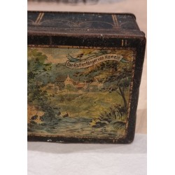 Old box, The Pied Piper of Hammeln, size: 14,5 x 9 x 5,5 cm.