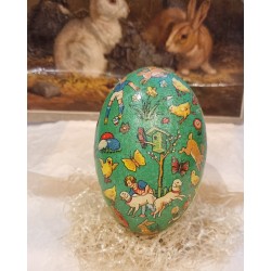 Old cardboard Easter egg,...